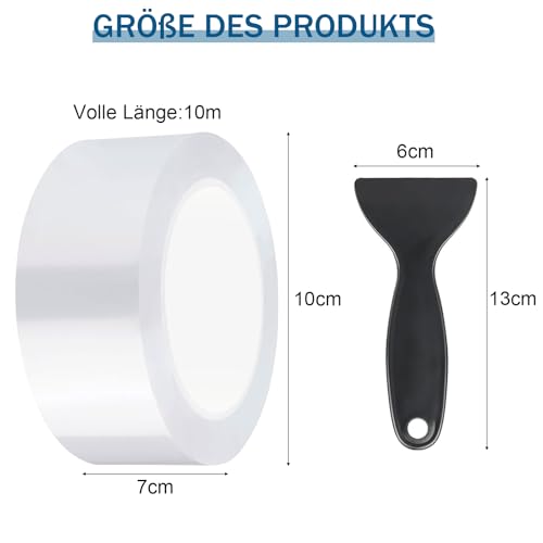 Lackschutzfolie Auto Transparent, Kantenschutz Transparent Auto 7cmx10m, Einstiegsleisten Aufkleber Blasenfrei Mit Schaber Universal Lackschutzfolie für Auto Fahrrad Motorrad
