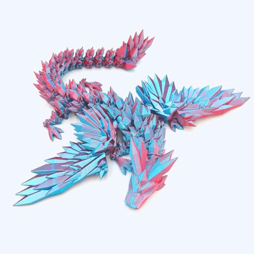 Dpcirk 18" 3D Printed Dragon with Wings,Articulated Animals Figurines