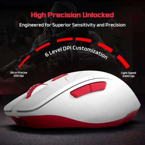 EvoFox Shadow X Pro Wireless Gaming Mouse White - Image 5