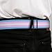 Buckle-Down Belt, Seatbelt Buckle Belt, Flag Transgender Baby Blue Baby Pink White, 30 to 44 Inches