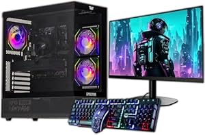 Veno Scorp Budget Gaming PC 22” Bundle Intel Core i5-8GB RAM - 500GB HDD – GT 710 2GB NeonZilla ARGB Gaming Case - WINDOWS 11