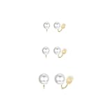 FUTIMELY Pearl Clip on Earrings Women,Non Pierced Freshwater Pearl Earrings White Imitation Pearl Earrings Not Pierced Stud Jewelry