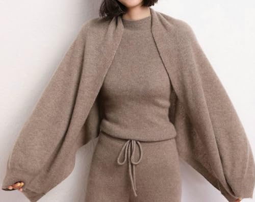 Faux Cashmere Shawls and Wraps Sleeves Scarf Soft Lightweight Open Front Poncho Dual Purpose Warm Shawl for Women3