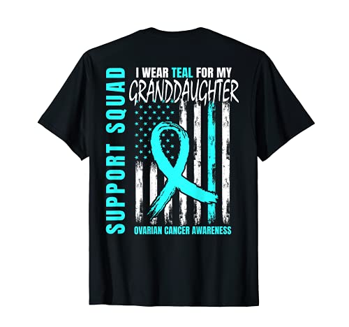 Apoyo a la bandera de Estados Unidos de la conciencia del cáncer de ovario Camiseta