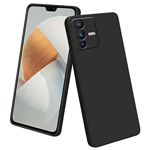 Image of LIRAMARK Silicone Soft Back Cover Case for V23 Pro (5G) / Vivo S12 Pro (5G) (Silicone Black)