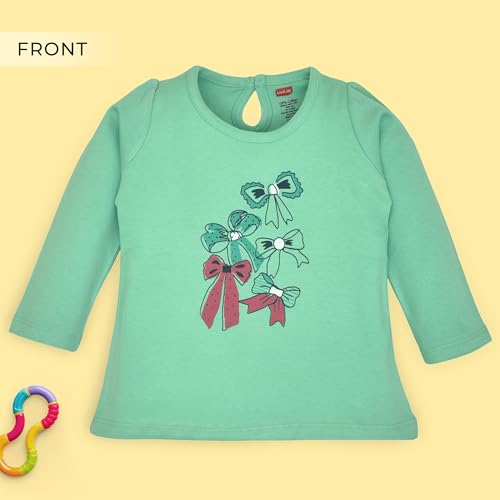 Image of LuvLap Baby Girls 100% Cotton Full Sleeve Girls Top, Pack of 02
