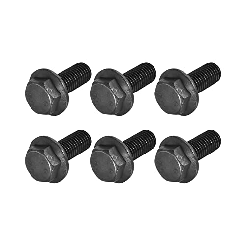 METALLIXITY Flanged Hex Head Bolts (M12x30mm) 6pcs, Hexagon Bolt Fully Thread Screw - for House Construction Hardware Fasteners