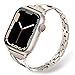 TRUMiRR Band for Apple Watch Series 8 7 41mm Starlight Women, Stainless Steel & Diamond Watchband Feminine Jewelry Strap for iWatch Apple Watch SE Series 8 7 6 5 4 3 2 1 41mm 40mm 38mm