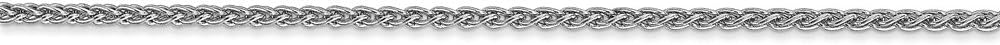 Real 14kt White Gold 1.65mm Solid Polished Spiga Chain Anklet; 10 inch; Lobster Clasp