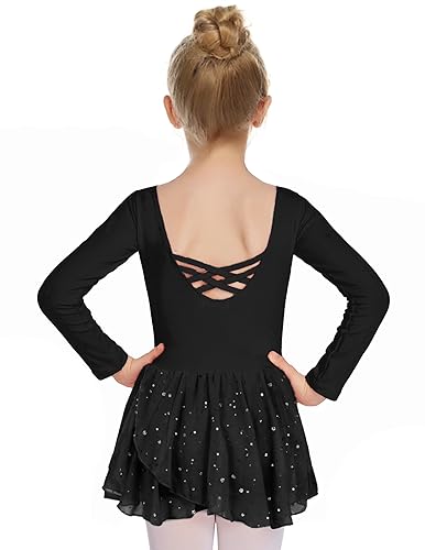 Image of Arshiner Kids Girls Classic Long Sleeve Leotard Dance Ballet Dress