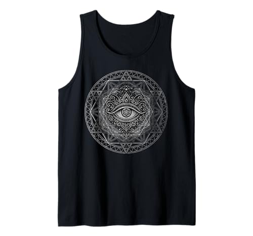 All Seeing Eye Mandala Heilige Geometrie Design Tank Top