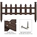Yaheetech 5 Stück Steckzaun Dekorative Holzzäune 450 x 55 cm, Palisade Gartenzaun aus Holz Zierzaun Beeteinfassung Sichtschutz braun, geeignet für Obstgärten, Beete, Wege