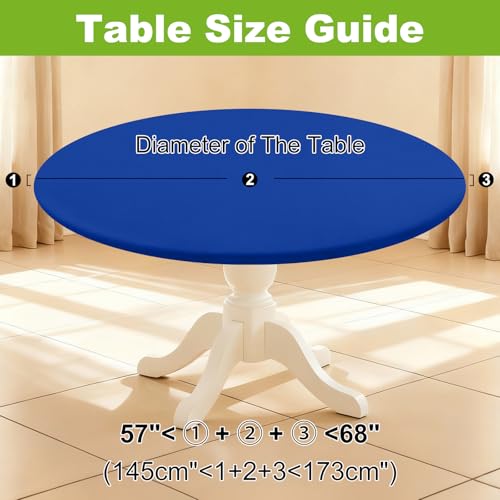 Smiry Round Spandex Tablecloth, Fitted Table Cover for 57"-68" Tables by Smiry - Used condition - Image 7