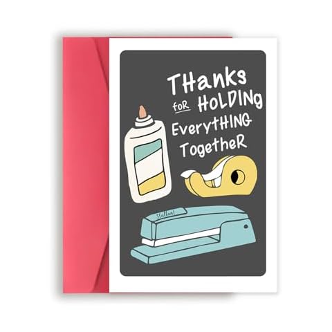 Missonemi Funny Appreciation Card for Him Her, Sweet Thank You Card for Women Men, Holding Everything Together, Friendship, Co Worker, Teacher Cover