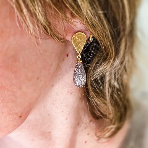 Boucles perle goutte cadeau idéal vagues japonaises minimaliste chic - 2