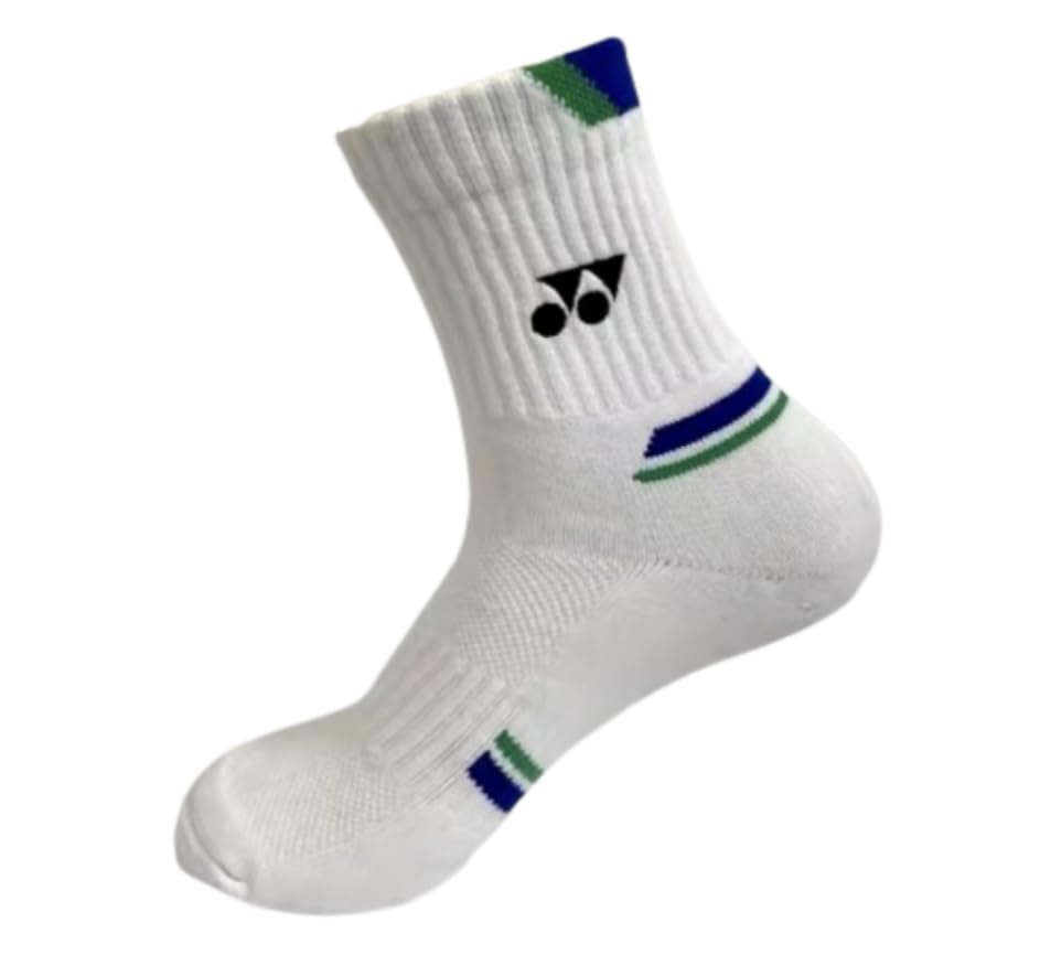 YONEX Calcetines de bádminton Pro acolchados, parte inferior de toalla, blanco, M