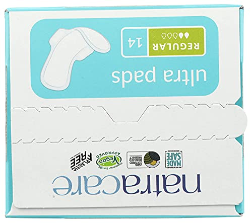 Natracare Slim Fitting Ultra Pads With Wings, Regular, Made With Certified Organic Cotton, Ecologically Certified Cellulose Pulp And Plant Starch (1 Pack, 14 Pads Total)… #TOP6