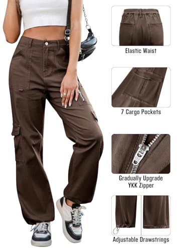 IVIR Y2K Baggy Cargo Trousers Brown