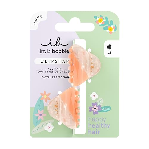 invisibobble CLIPSTAR Easter Pastel Perfection | Stylish and Hair Friendly Hair Accessory | 2pcs