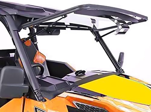 HECASA Flip 3-in-1 Windshield Compatible with 2016+ Polaris General 1000/ 4 1000 Open Vented Closed Windscreen Stretch Bracket Included Clear