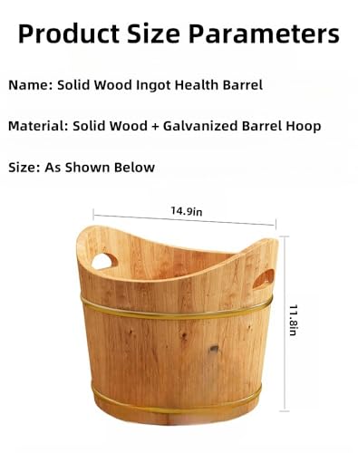 Lavadero de pies de madera maciza Wcxixo miniatura 7