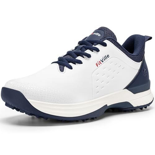 FitVille Extra Wide Men's Golf Shoes Waterproof...