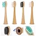 Beaupretty 4pcs Replacement Brush Heads for Electric Toothbrush Bamboo Material Compatible Gentle Cleaning Oral Hygiene