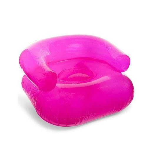 Decorative HOT Pink Blow up Inflatable Chair for Home, College and Birthday Gift 31in x 30.25in x 18.5in by All Parts Etc