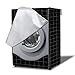 AlaSou Wasserdichte Abdeckung, Waschmaschinenabdeckung, Waschmaschinenabdeckung, Frontlader, wasserdicht, mit Reißverschluss Pre-Windows Design(M, Black Latex)