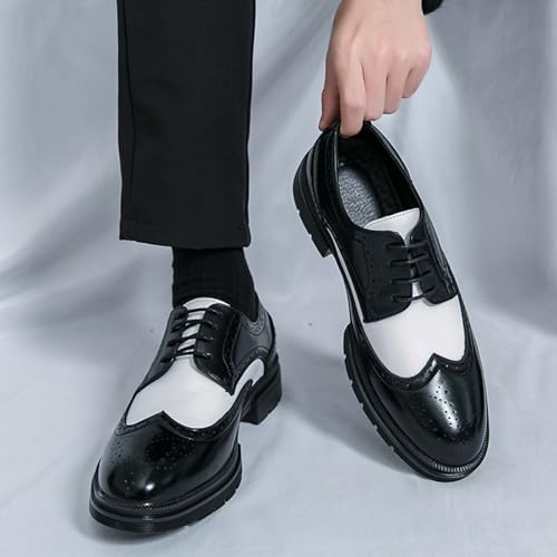 Men's Double Monk Strap Slip on Penny Loafer Fashion Pointed Toe Colorblock Formal Business Office Shoes for Daily Prom Party Tuxedo Dress Shoes2