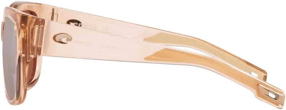 Costa Woman Sunglasses Shiny Palm Tortoise Frame, Copper Lenses, 55MM