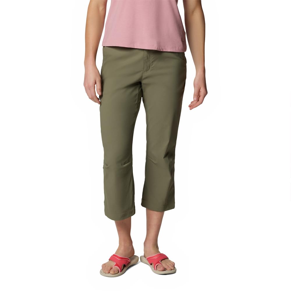 Columbia Women's Leslie Falls Capri 2, Capri Cropped Hiking Trousers, Stone Green, W4/C