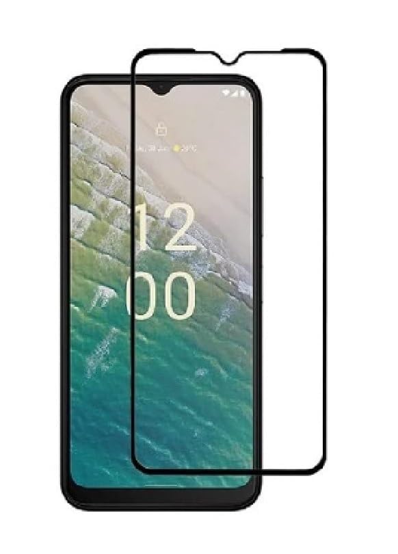 Image of DD SON Tempered Glass Screen Protector Compatible for Nokia C32 (11D) with Edge to Edge Coverage and Easy Installation kit,Black
