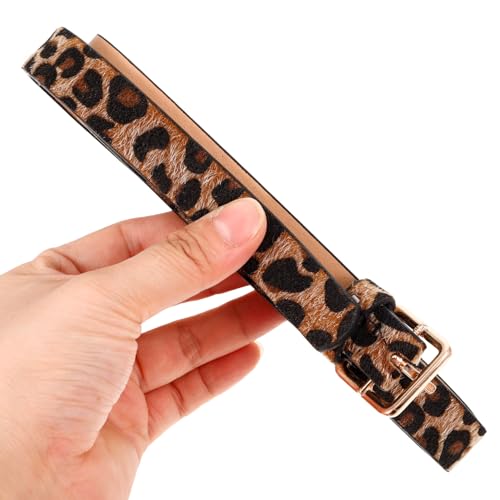 PU leather Belt Leopard Style Women Waist Belt Fashion Pants Belts with Vintage Alloy Buckle for Pants Jeans Dress2