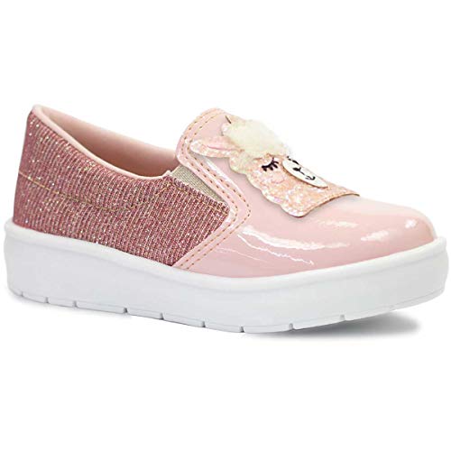 Tênis Slip On Infantil Lhama 81 (20, Rosa)