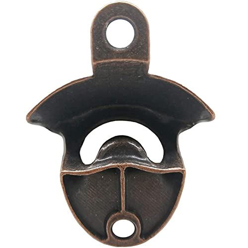 Yoohua 16Pcs Wall Mount Bottle Opener Kit With Screws, Vintage Rustic Bar Bottle Opener Wall Mount Rustic Beer Cap Opener With Mounting Screws For Kitchen Cafe Bars(Red Bronze) #TOP3