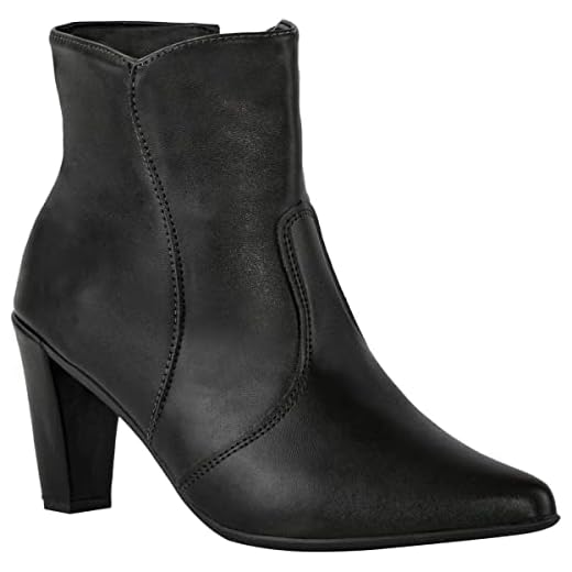 Bota Feminina Salto Alto Fino Confort Bico Fino Cano Curto SAF1 sintpreto37