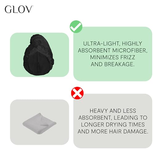GLOV Hair Plopping Towel Towel Handtuch für für aus Saugfähiges für Schnelles Schnelles und Frizzreduktion Ideal für Die Curly Girl Methode Geeignet Alle Haartypen und Längen