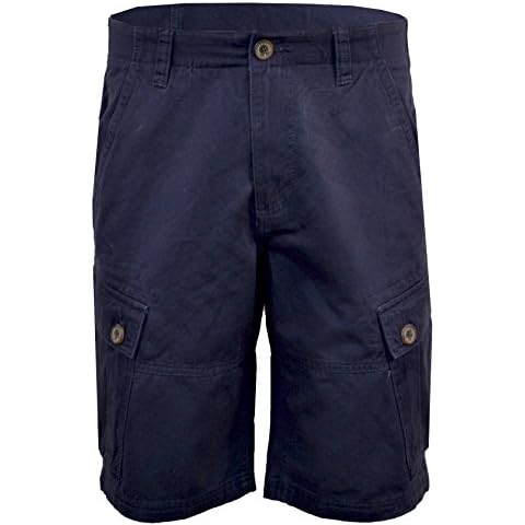 Broken Standard Mens Cargo Chino Combat 100% Cotton Shorts Fashion Camouflage Summer 30-38 (38, Navy Orion) Cover