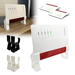 Standfuß Ständer passend für Fritzbox 7510 und 7530 AX AVM (2er Set) - Halter Halterung Router Modem - Made by R-Satz Shop (Weiß)