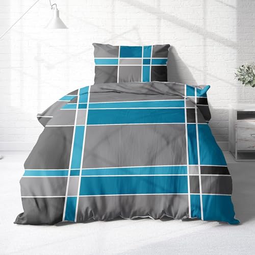 Träumschön Biber Bettwäsche Set 2tlg 135x200 cm + 80x80 cm –...