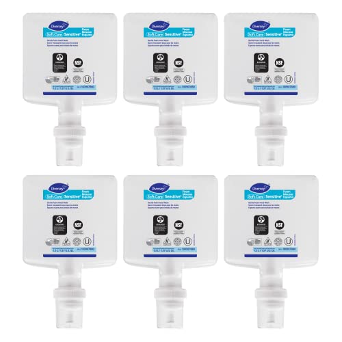 Image of Diversey Soft Care Sensitive Foam Hand Wash, 1.3 L Cartridge, 6 Pack | IntelliCare Cartridges, Hand Wash, Liquid and Foam Formulas, Sealed Dispenser Refills, Commercial Washrooms