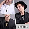 Richsteel Viking Necklace for Men Wolf Pendant Necklaces Boys Chain Norse Mens Jewellery #1