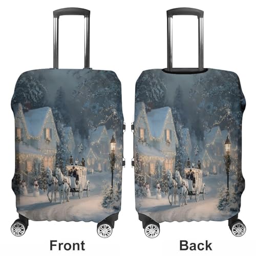 Winter Wonderland Funny Travel Luggage Cover Baggage Suitcase Cover Protector Skins 19-32 Inch3