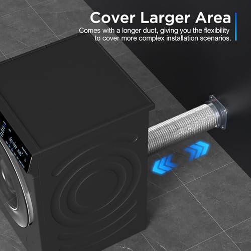 Image of Magnetic Dryer Vent Coupling, 4-Inch Dryer Vent Connector | Magnetic quick-connect coupling with a 4-inch connector,sealing ring,wall-mount design,and 2.6 ft flexible aluminum foil duct