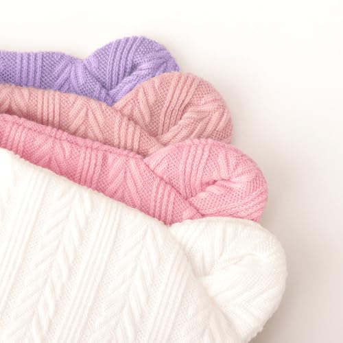 Image of BQUBO Newborn Baby Hats Bear Ears and Mittens Sets Preemie Caps Baby Boy Girl Infant Hospital Beanie for 0-3 Months