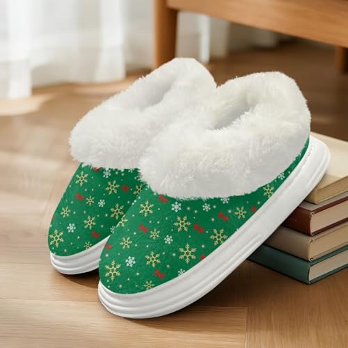 Fuzzy Slip on Shoes for Women Comfortable Plush Slippers for Women Skin Friendly Warm Winter Warm House Shoes2