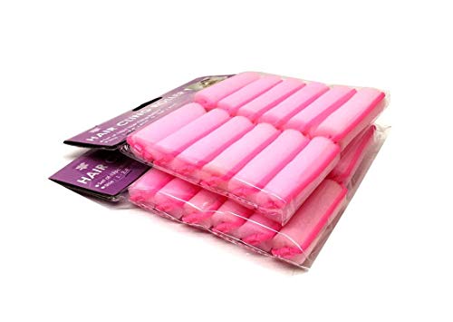 Set of 24 Small Size Pink Foam Sponge Hair Rollers - Thumbnail 2