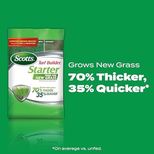Scotts Turf Builder Starter Fertilizer for New Grass, Use When Planting Seed, 5,000 sq. ft., 15 lbs.