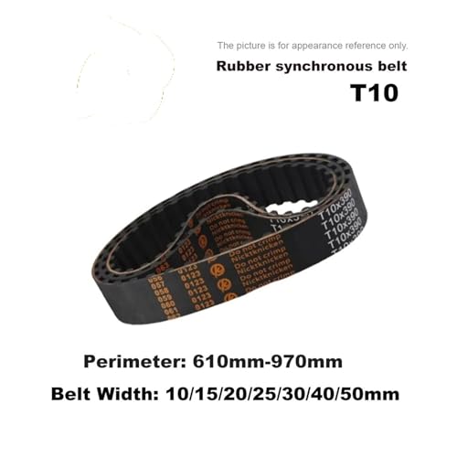 Courroie T10 650mm résolvant les sauts de dent grâce au profil trapézoïdal en caoutchouc - 2